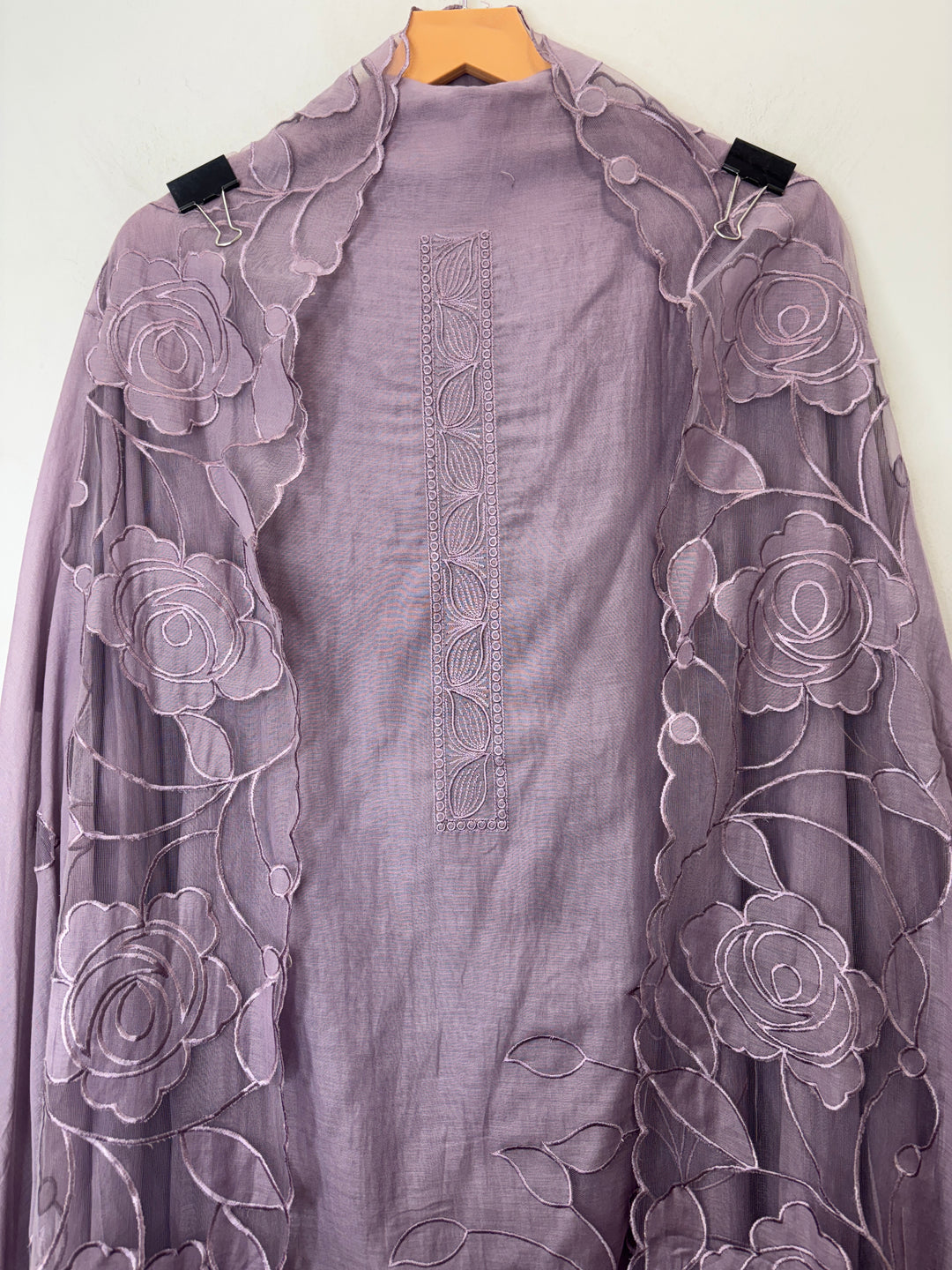 Aplina – Purple Mul Cotton Appliqué Suit