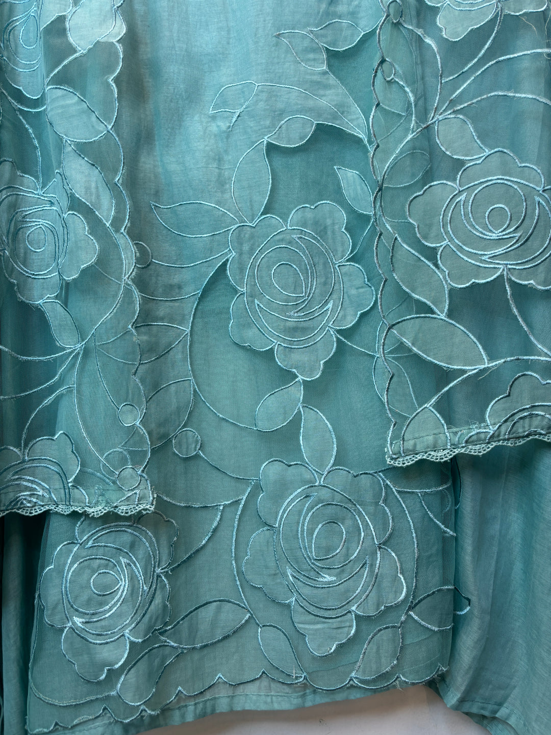 Aplina – Green Mul Cotton Appliqué Suit