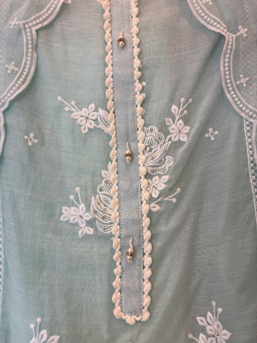 Floresta – Green Mul Cotton Cutwork Suit