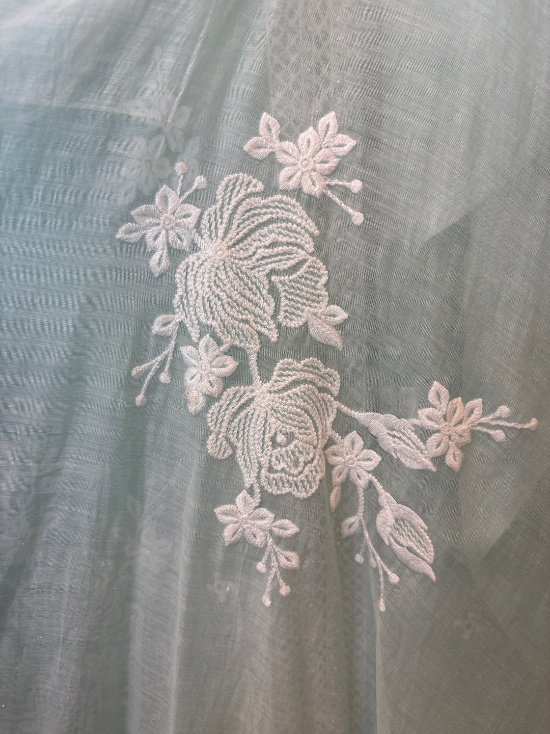 Floresta – Green Mul Cotton Cutwork Suit
