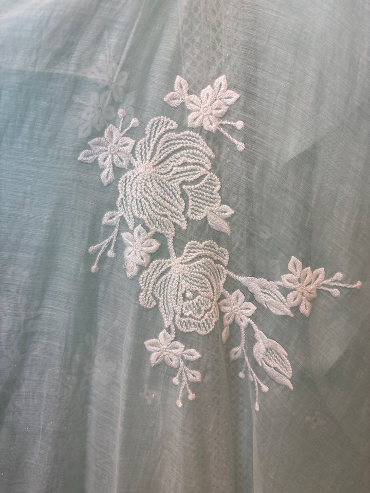 Floresta – Green Mul Cotton Cutwork Suit