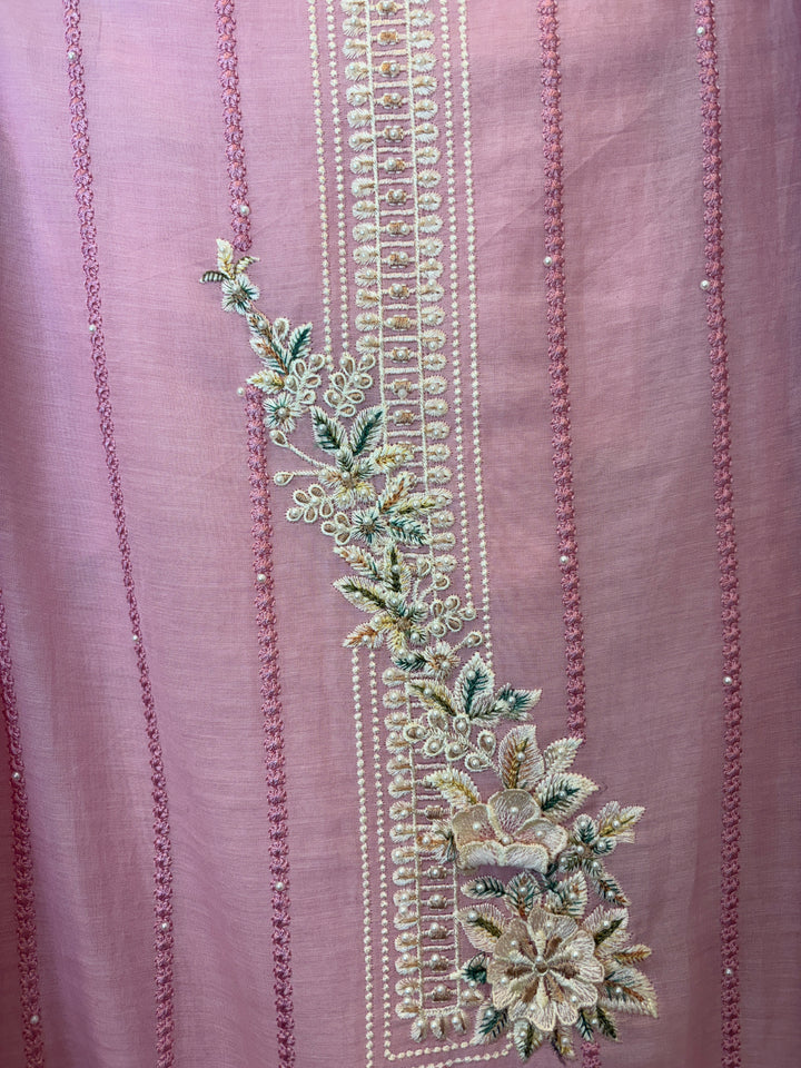 Florisse – Pink Mul Cotton 3D Pearl Suit