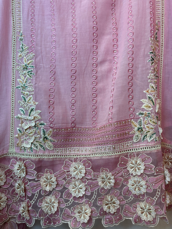 Florisse – Pink Mul Cotton 3D Pearl Suit