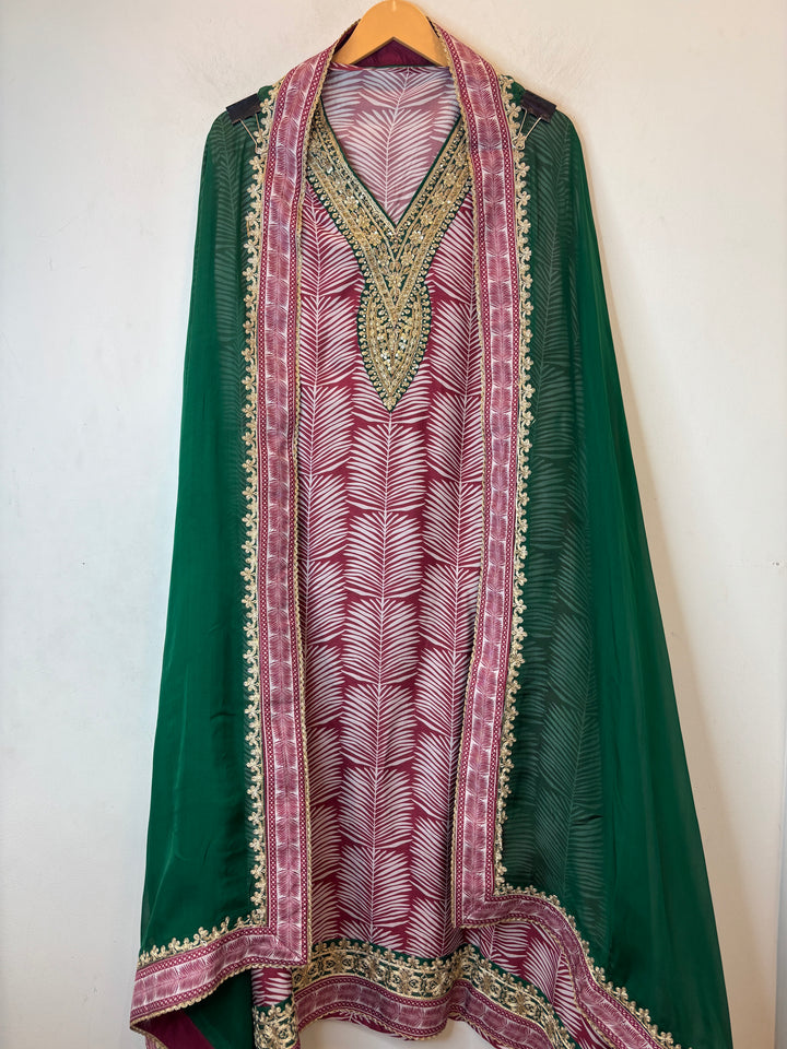 Opalina – Red Opara Silk Dori Work Suit
