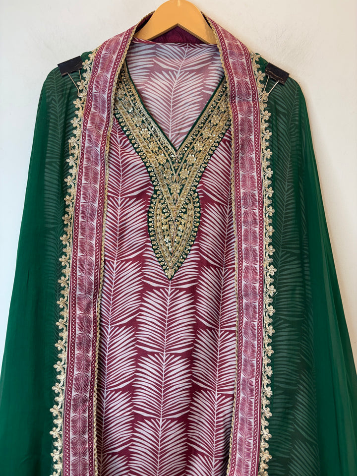 Opalina – Red Opara Silk Dori Work Suit