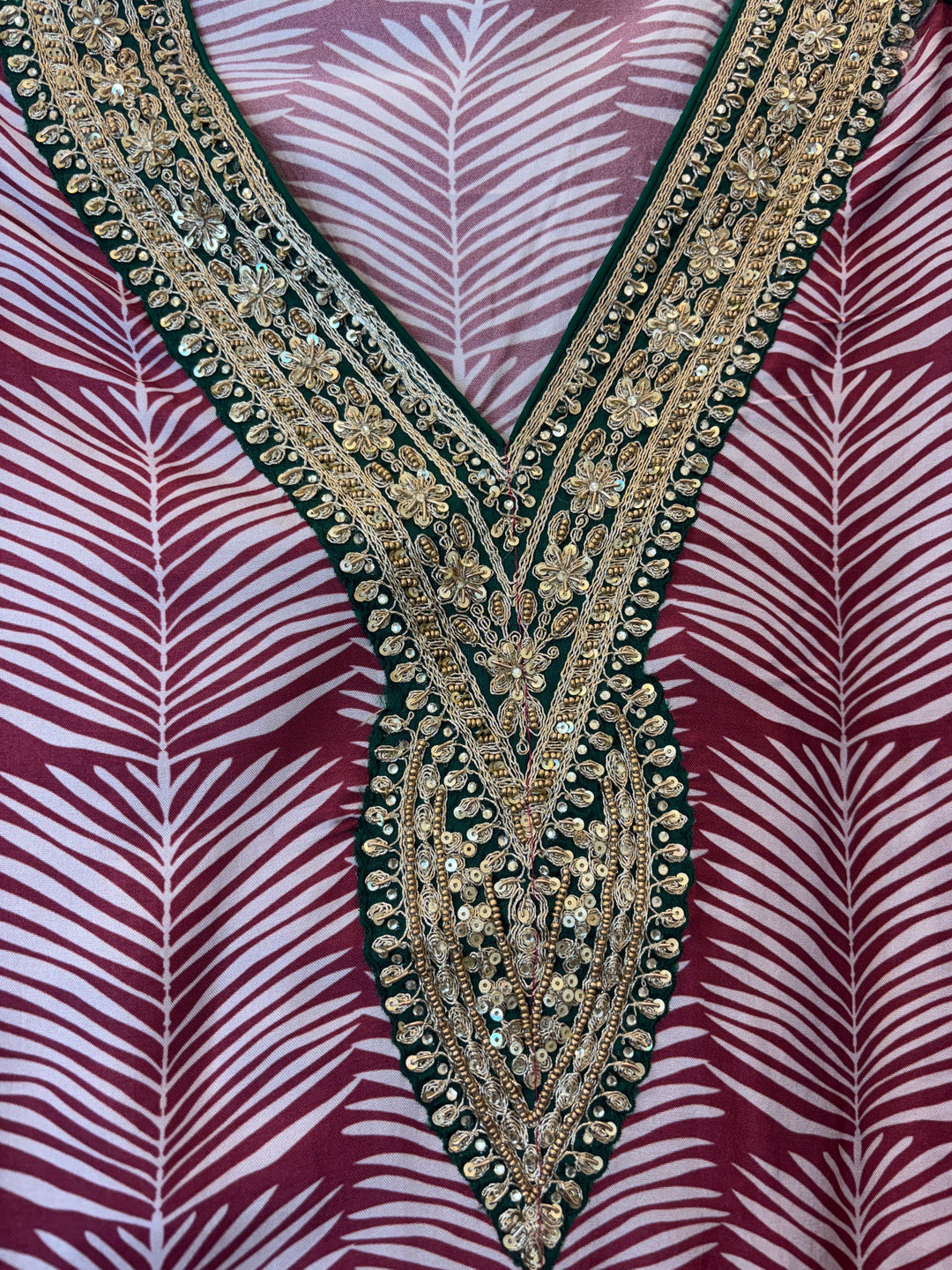 Opalina – Red Opara Silk Dori Work Suit