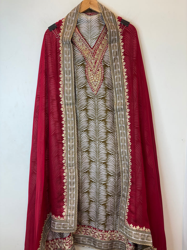 Opalina – Brown Opara Silk Dori Work Suit