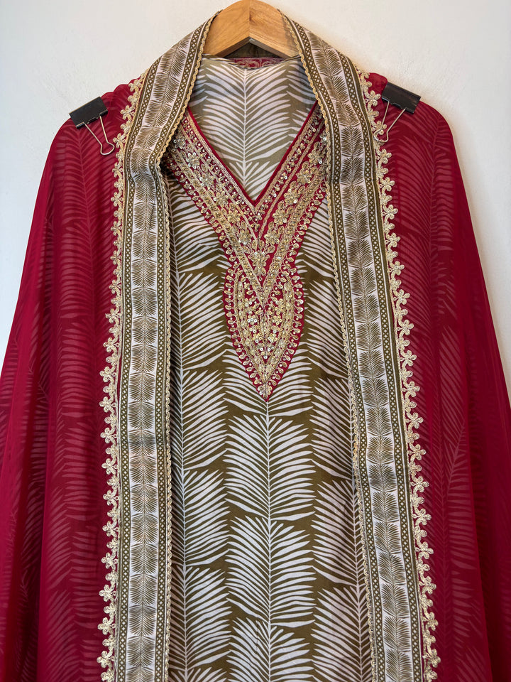 Opalina – Brown Opara Silk Dori Work Suit