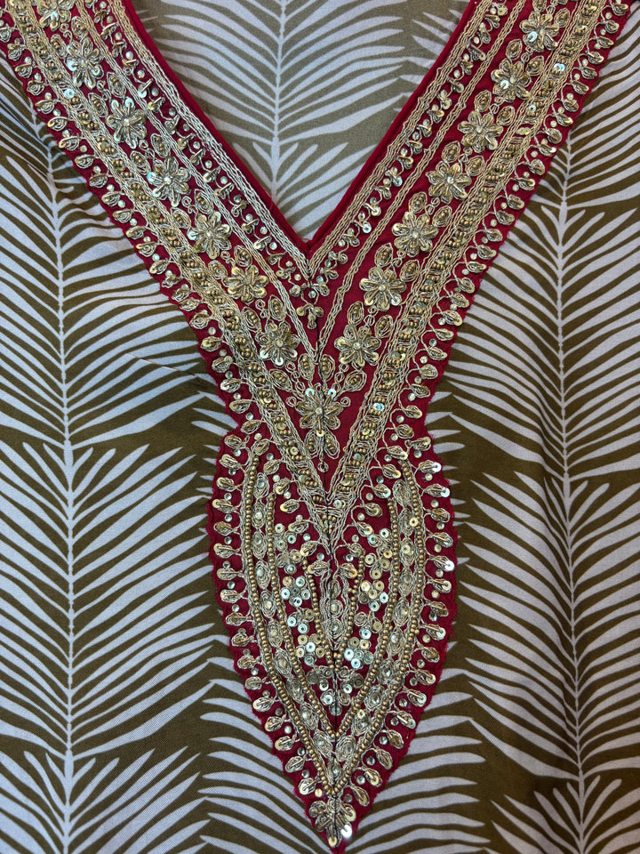Opalina – Brown Opara Silk Dori Work Suit