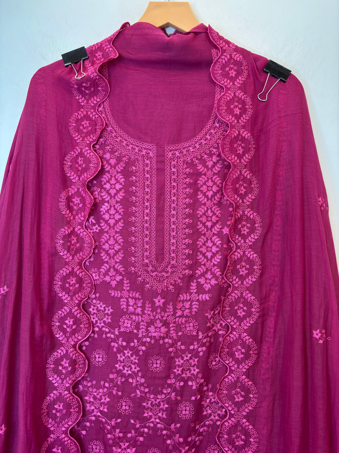 Zarvisha – Pink Mul Cotton Embroidered Cutwork Suit