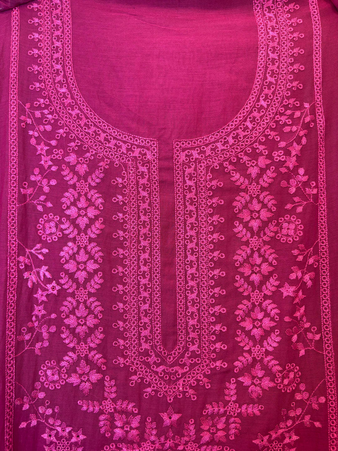 Zarvisha – Pink Mul Cotton Embroidered Cutwork Suit