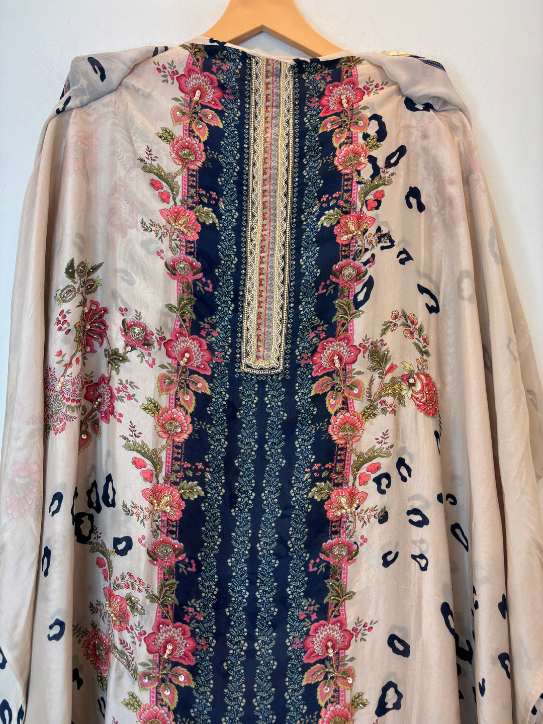 Florellea – Blue Digital Pearl Lace Suit