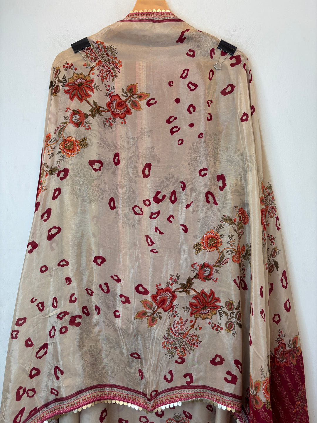 Florellea – Red  Digital Pearl Lace Suit