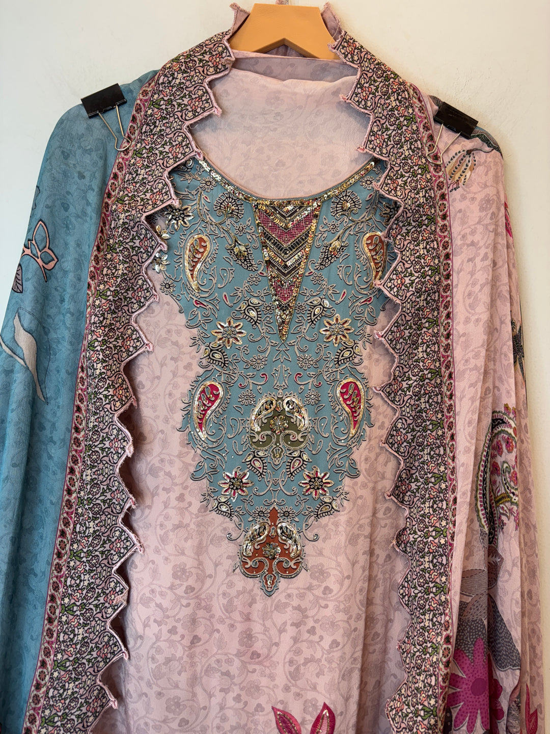Zivara – Crepe Cutwork Handwork Suit