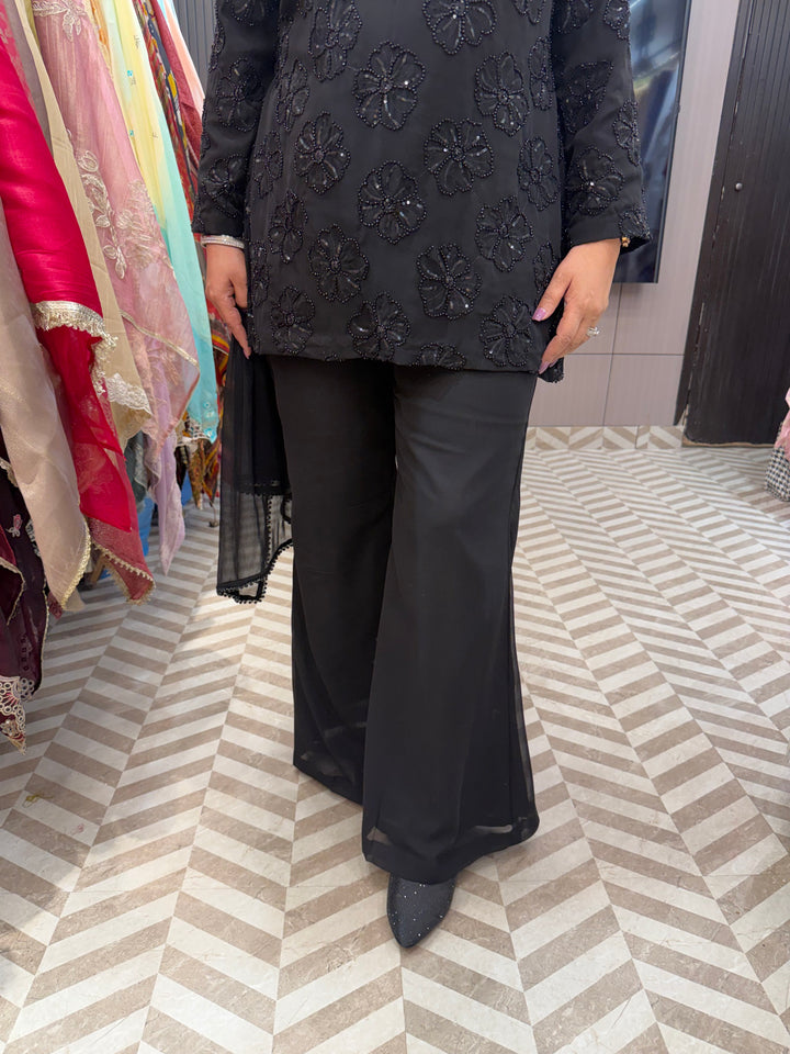 Aaliya – Georgette Beaded Sequin Bell Bottom Set
