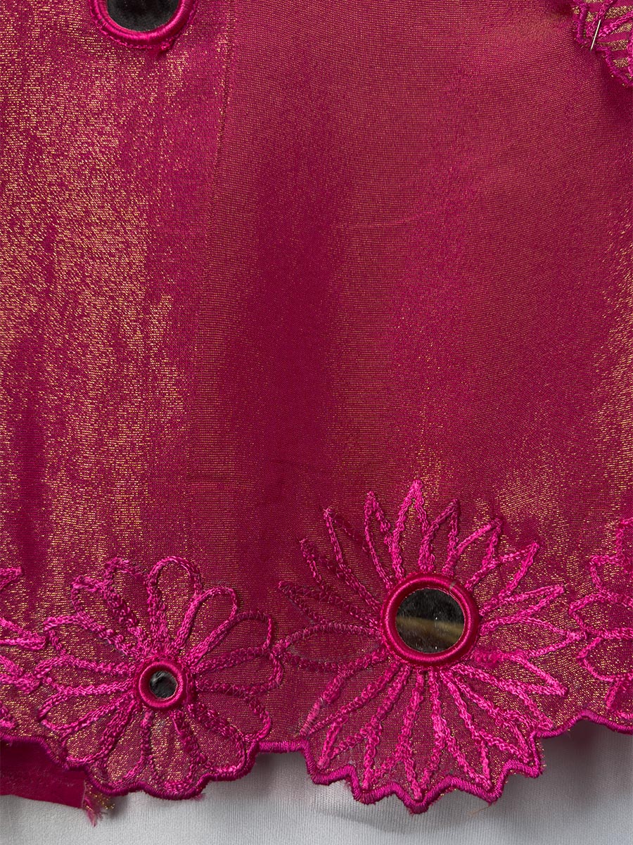 Crimson Glow Mirror &amp; Cutwork Unstitched Set