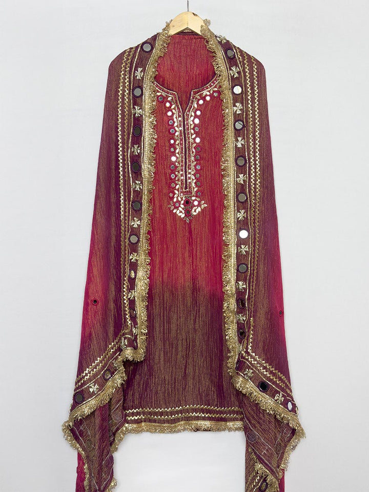 Ruby Flame Ombré Mirror &amp; Gotta Unstitched Set
