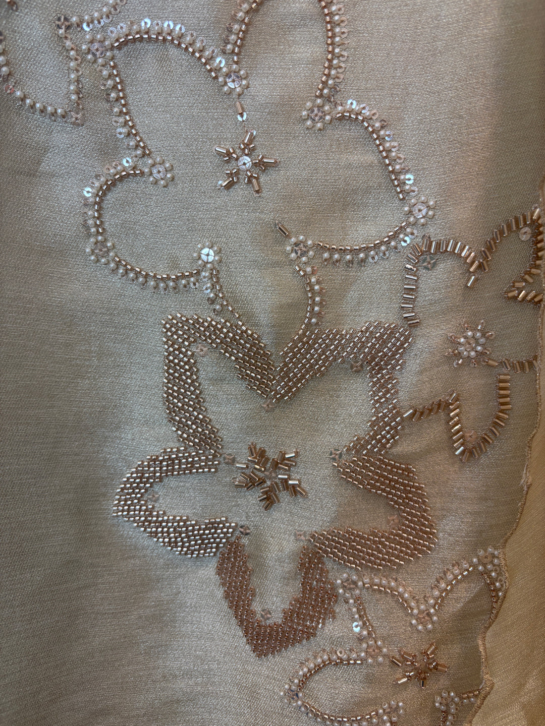 Pearlisse – Golden Burberry Tissue Beaded Suit