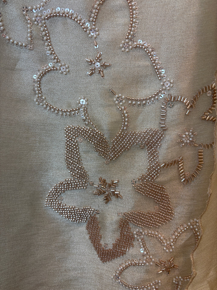 Pearlisse – Golden Burberry Tissue Beaded Suit