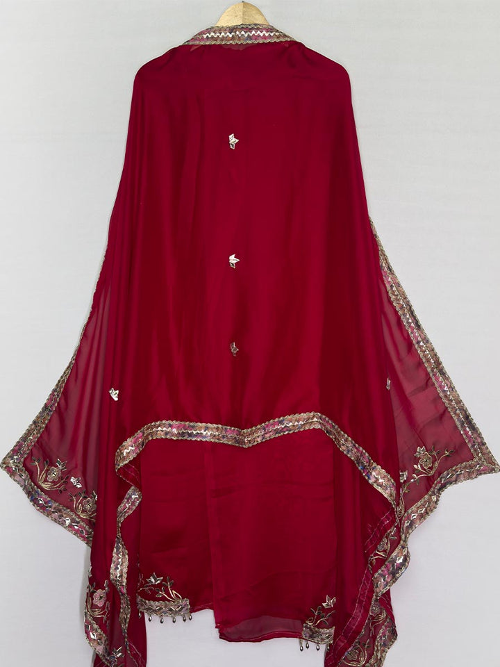 Crimson Grace – Unstitched Organza Gotta Ensemble