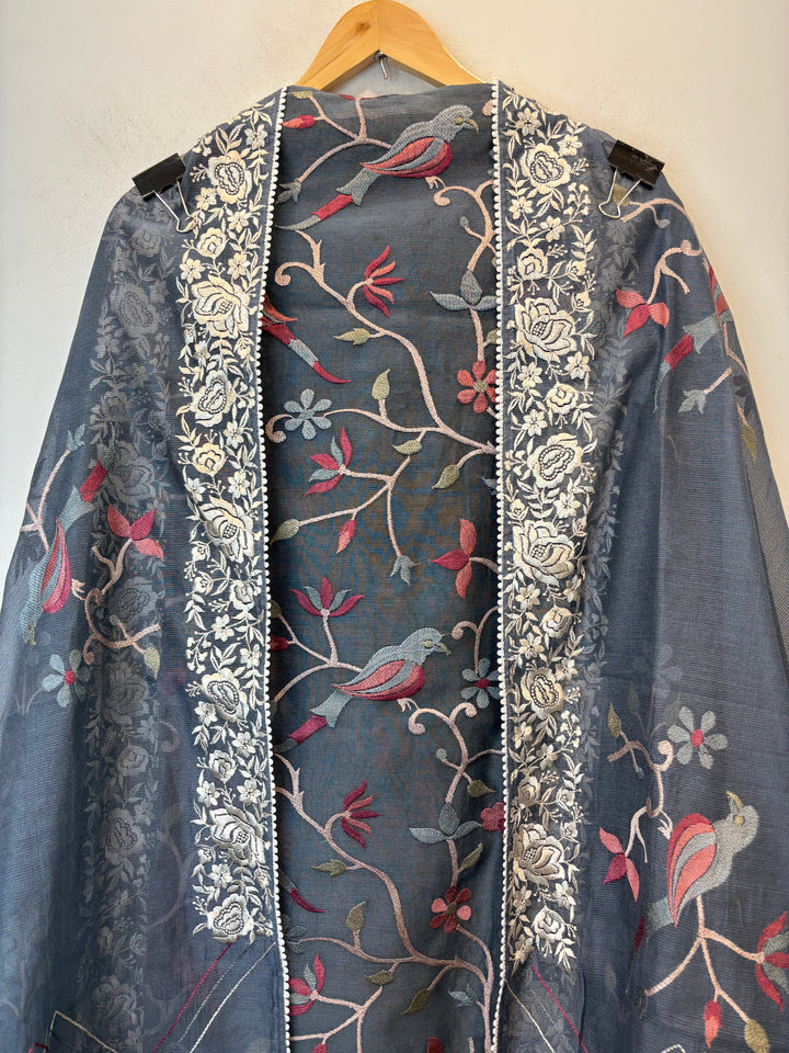 Roselle – Grey Kota Thread Garden Suit