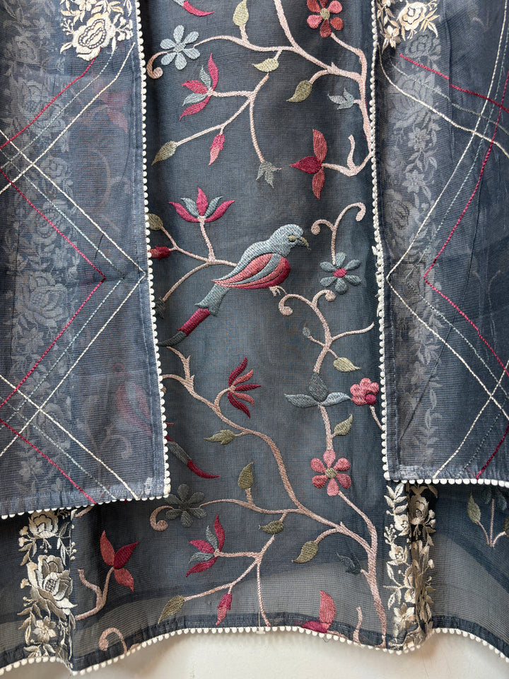 Roselle – Grey Kota Thread Garden Suit