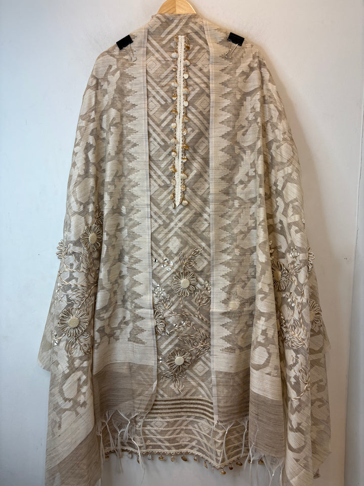 Jamira – Jamdani Jute Mirror Suit