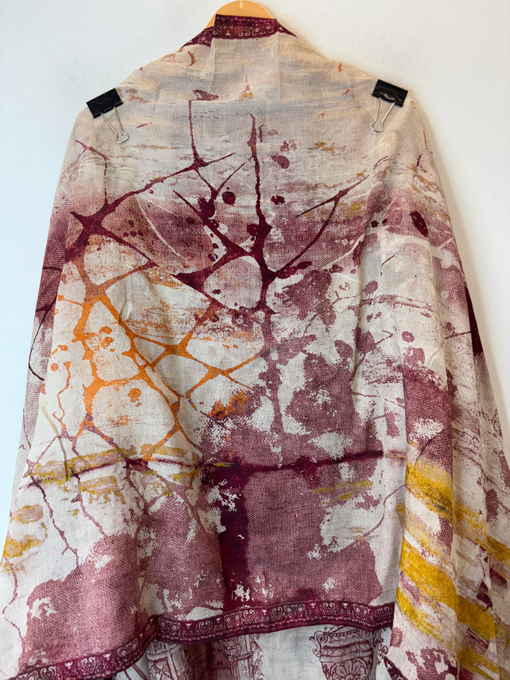 Pearlina – Red Mul Cotton Printed Highlight Suit