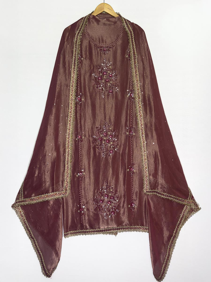 Maroon Handcrafted Tissue Ensemble