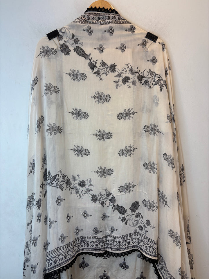 Pearlina – Beige Muslin Printed Pearl Suit