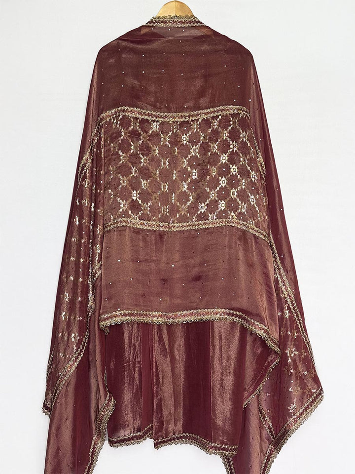 Maroon Handcrafted Tissue Ensemble