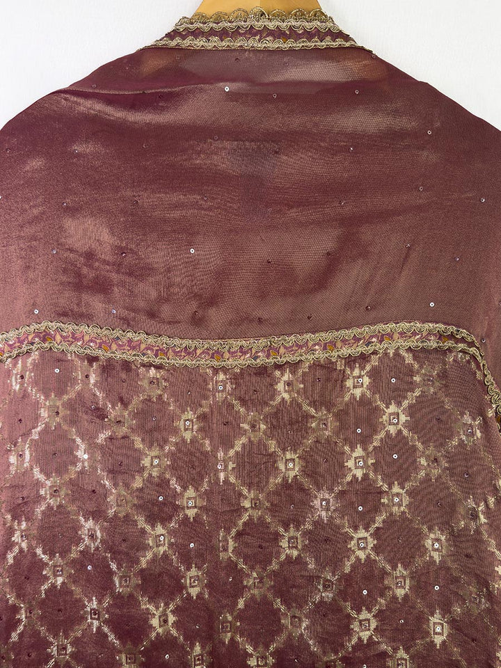 Maroon Handcrafted Tissue Ensemble