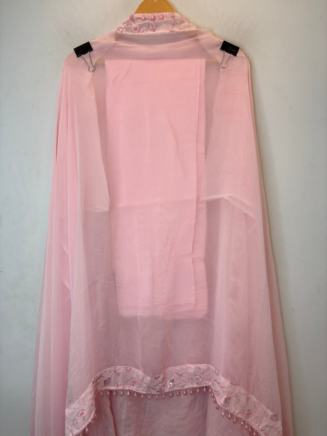 Zaylora – Pink Organza A-Line Handwork Suit
