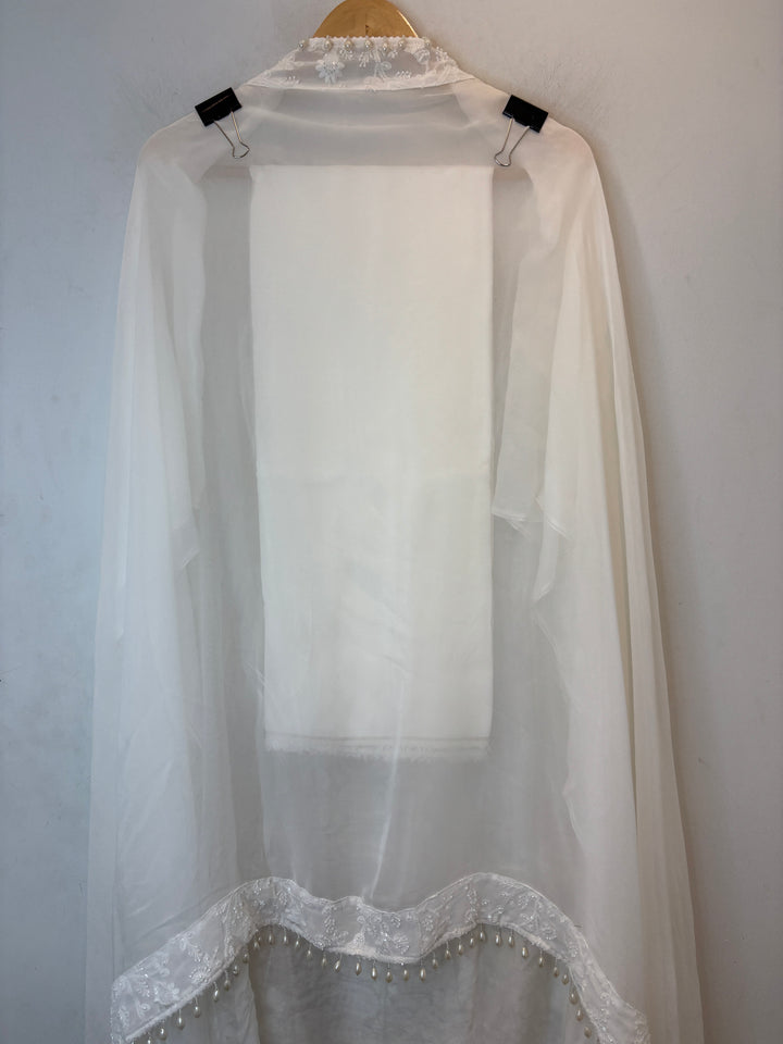 Zaylora – Off White Organza A-Line Handwork Suit