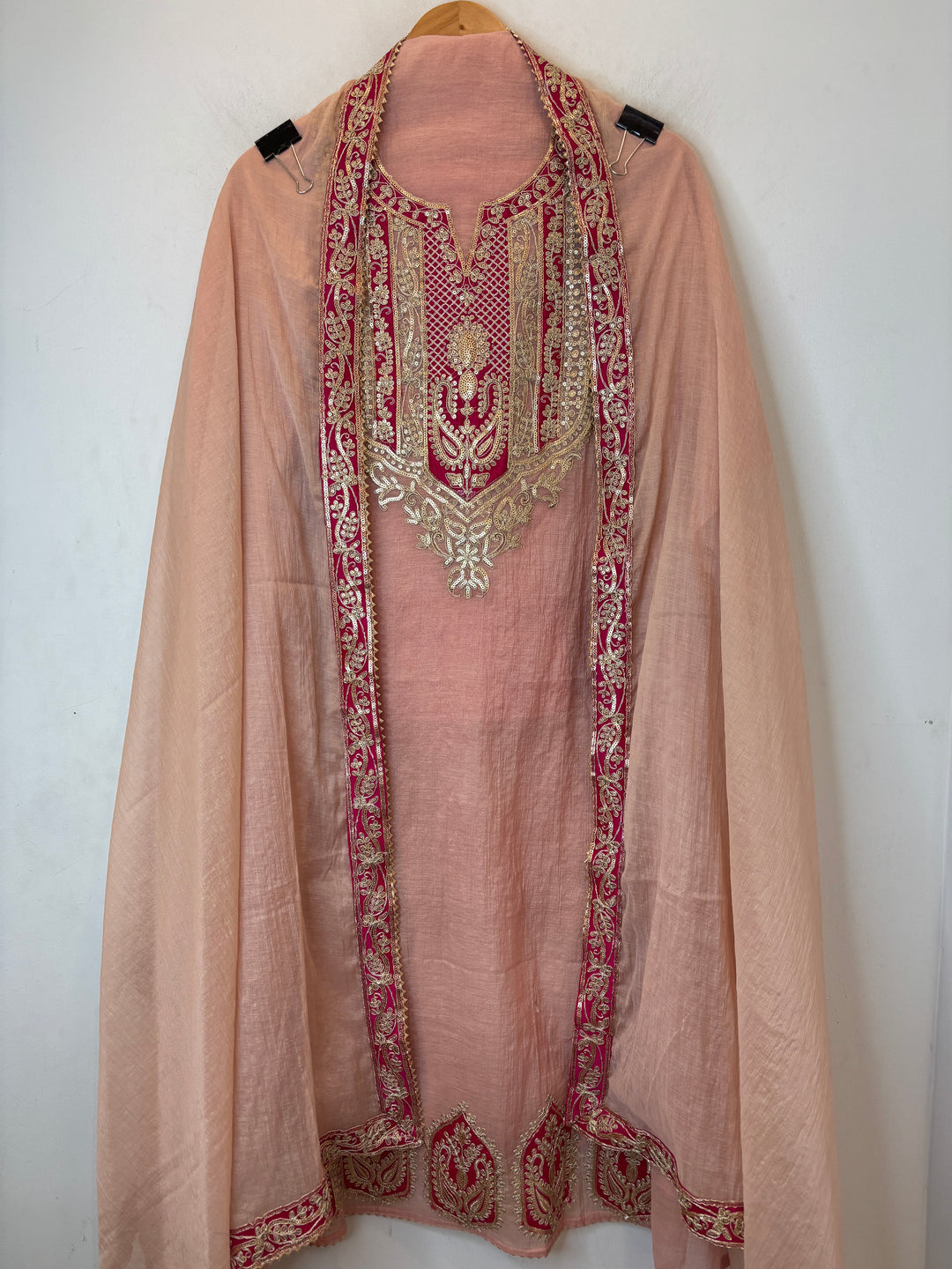 Zivika – Pink Mul Cotton Dori Lace Suit
