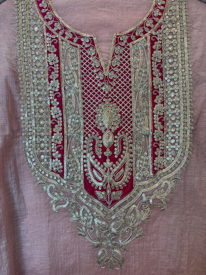 Zivika – Pink Mul Cotton Dori Lace Suit