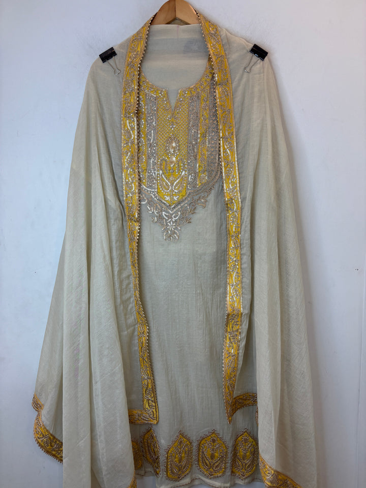 Zivika – Grey Mul Cotton Dori Lace Suit