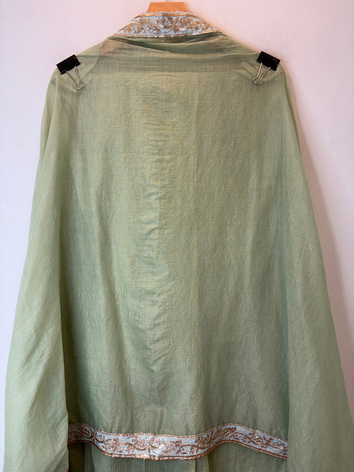 Zivika – Green Mul Cotton Dori Lace Suit