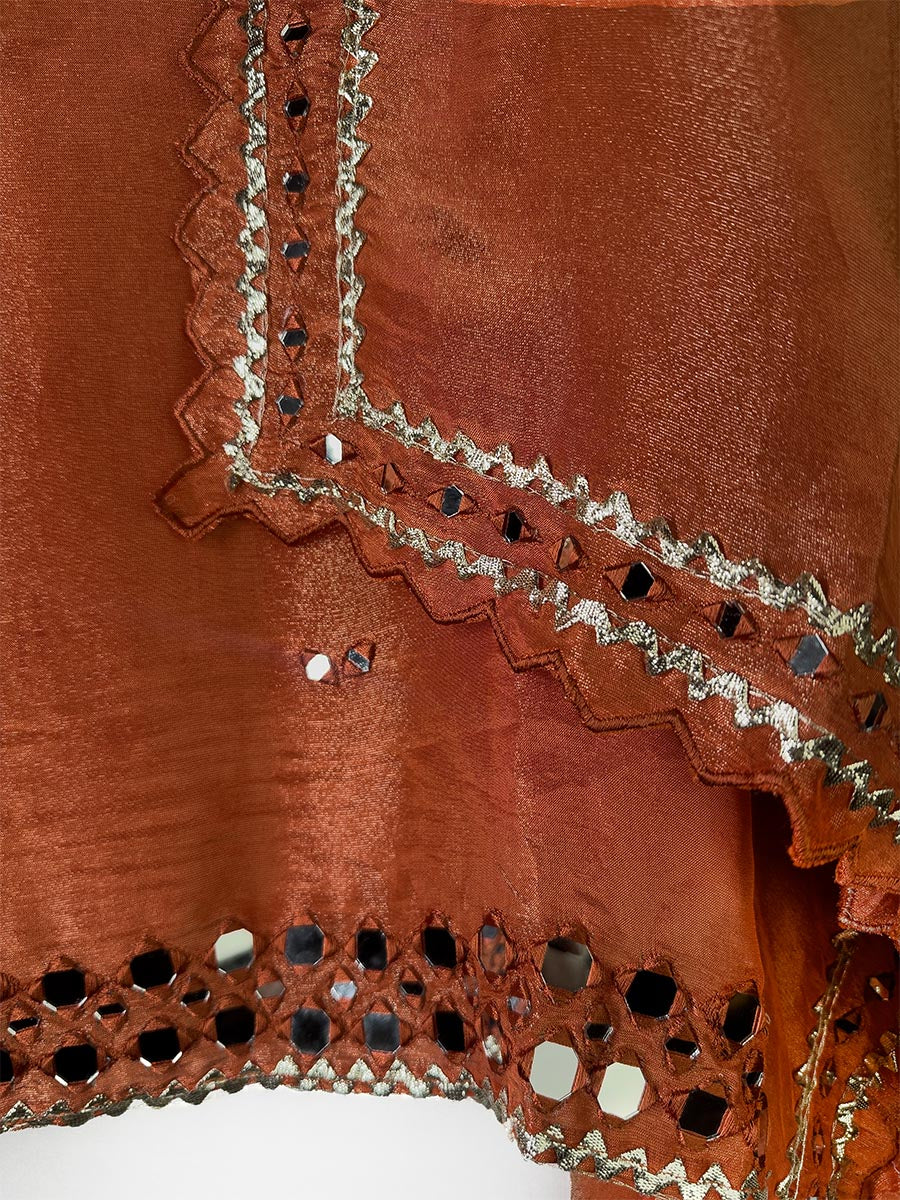 Scarlet Tissue Mirror Work Ensemble