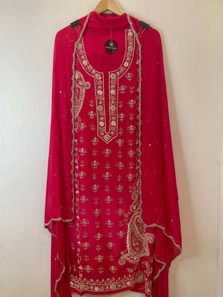 Seraya – Silk Organza Handworked Suit