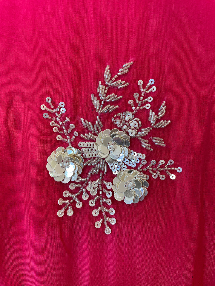 Hot Pink 3D Flowers Unstitched