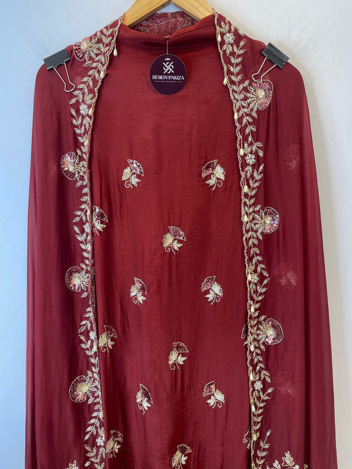 Ivania – Silk Organza 3D Handworked Suit