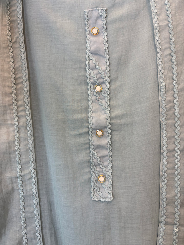 Florika – Grey Mul Cotton Mirror Crochet Suit