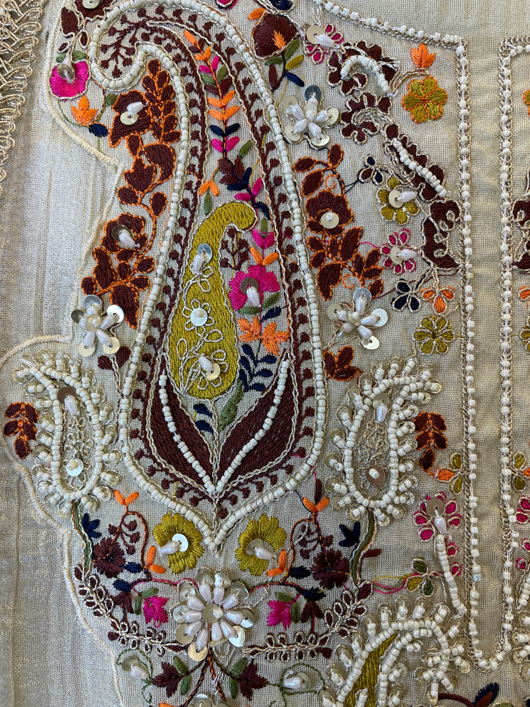 Selina – Crush Tissue &amp; Organza Embroidered Suit