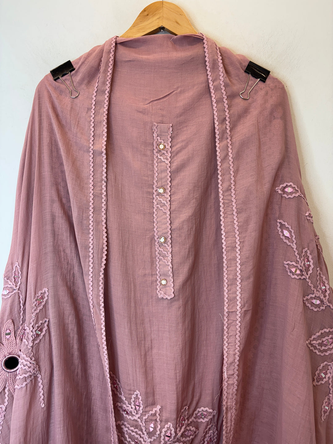 Florika – Pink Mul Cotton Mirror Crochet Suit