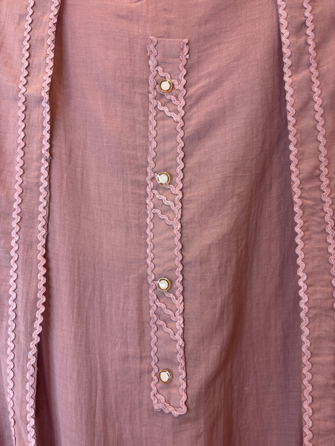 Florika – Pink Mul Cotton Mirror Crochet Suit