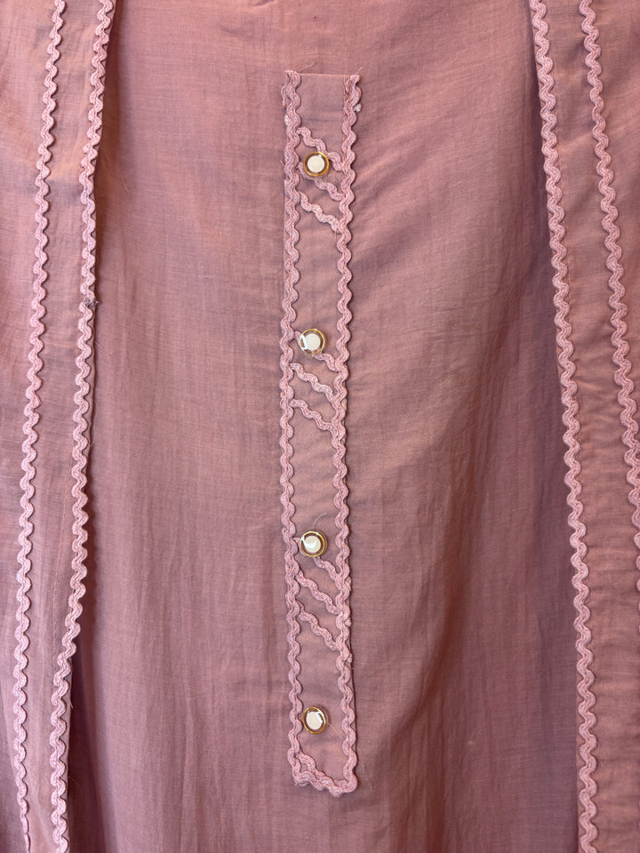 Florika – Pink Mul Cotton Mirror Crochet Suit