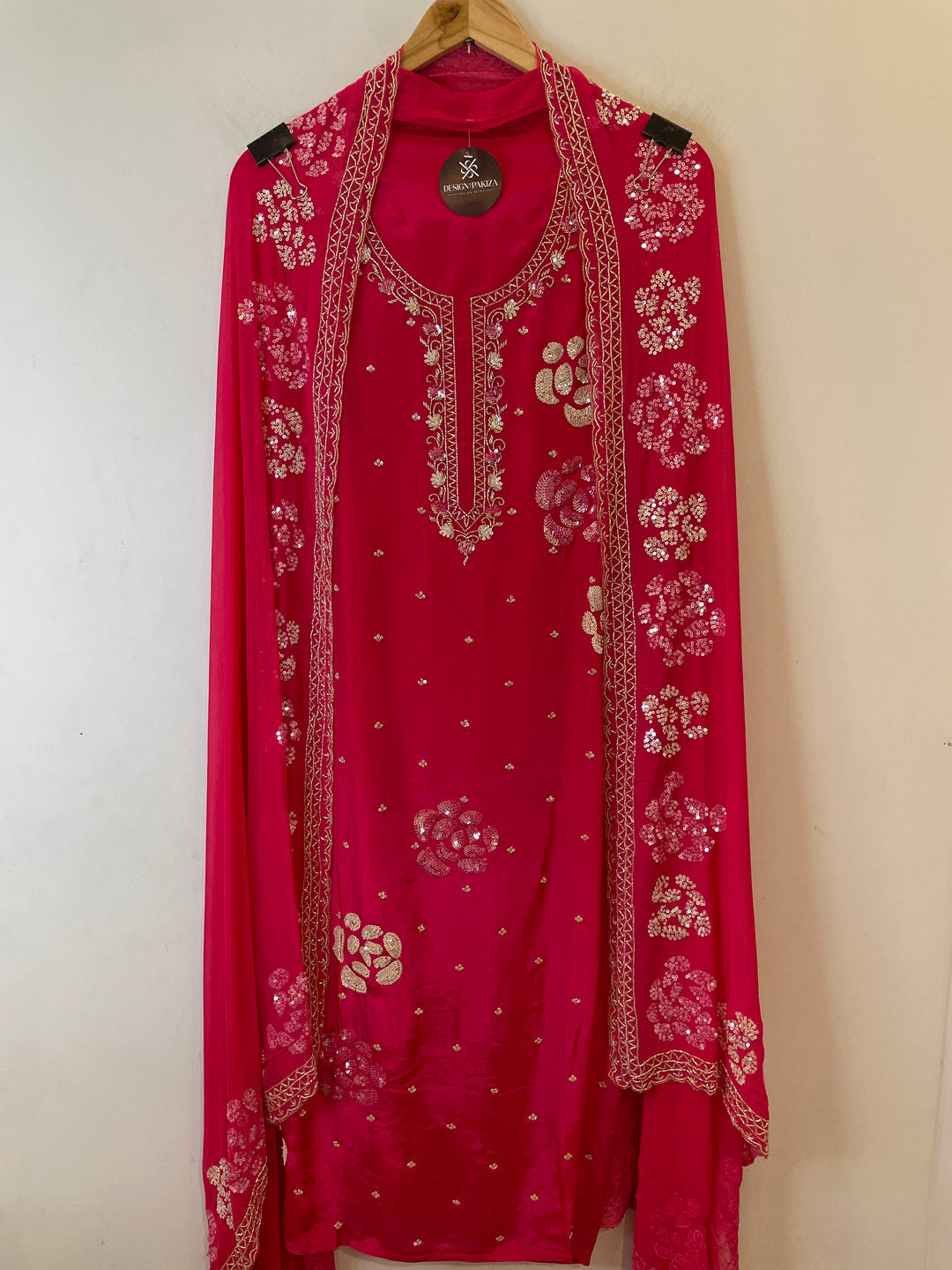 Liora – Silk Organza Handworked Suit