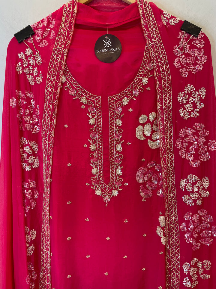 Liora – Silk Organza Handworked Suit