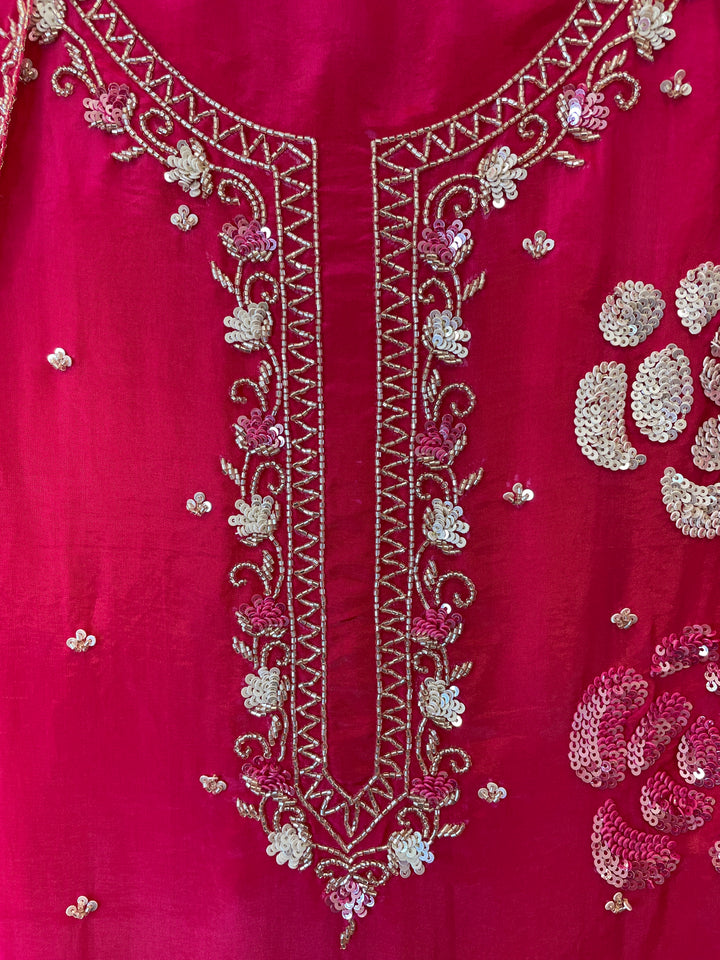 Liora – Silk Organza Handworked Suit
